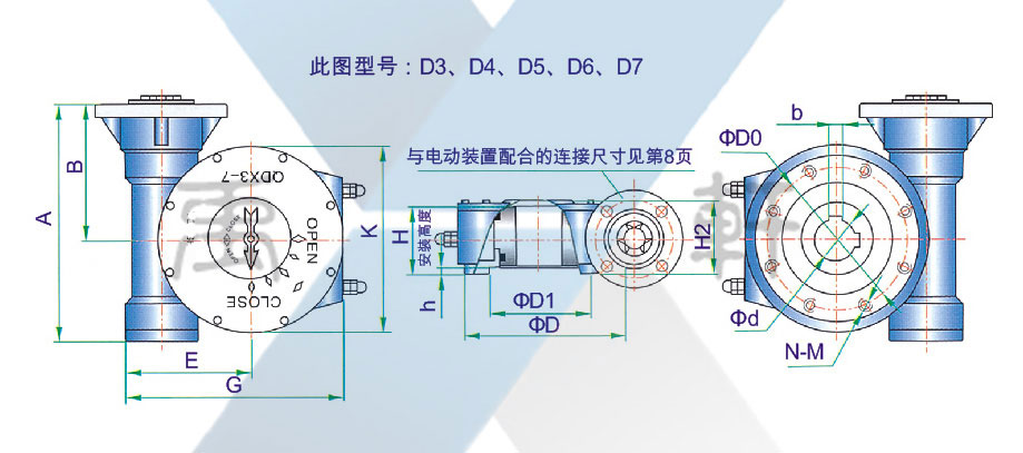 QDX3-D6電動蝸輪箱(圖1)