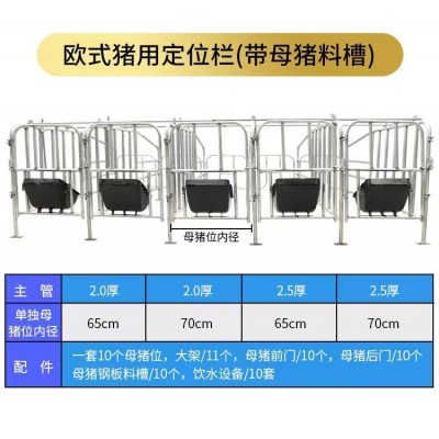 養(yǎng)殖場豬場母豬定位欄的安裝方法和