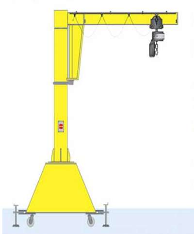 小型250KG電動葫蘆折臂吊 360°旋轉(zhuǎn)折臂式懸臂吊起重機