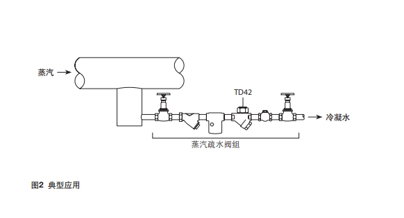 TD42熱動(dòng)力型蒸汽疏水閥安裝示意圖